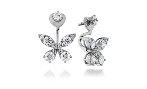 A delicate pair of Hearts on Fire Aerial diamond earrings, available at Chrono Jewelry.